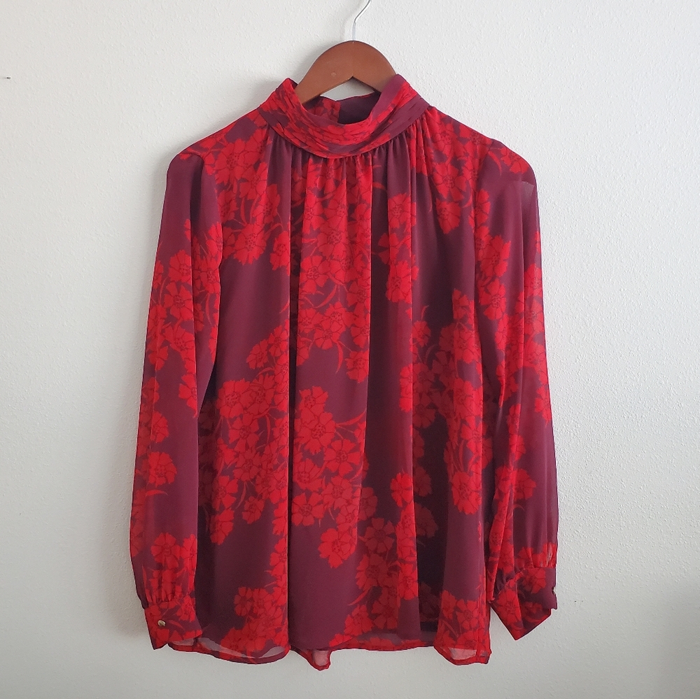 Vince Camuto Floral Blouse Size Small